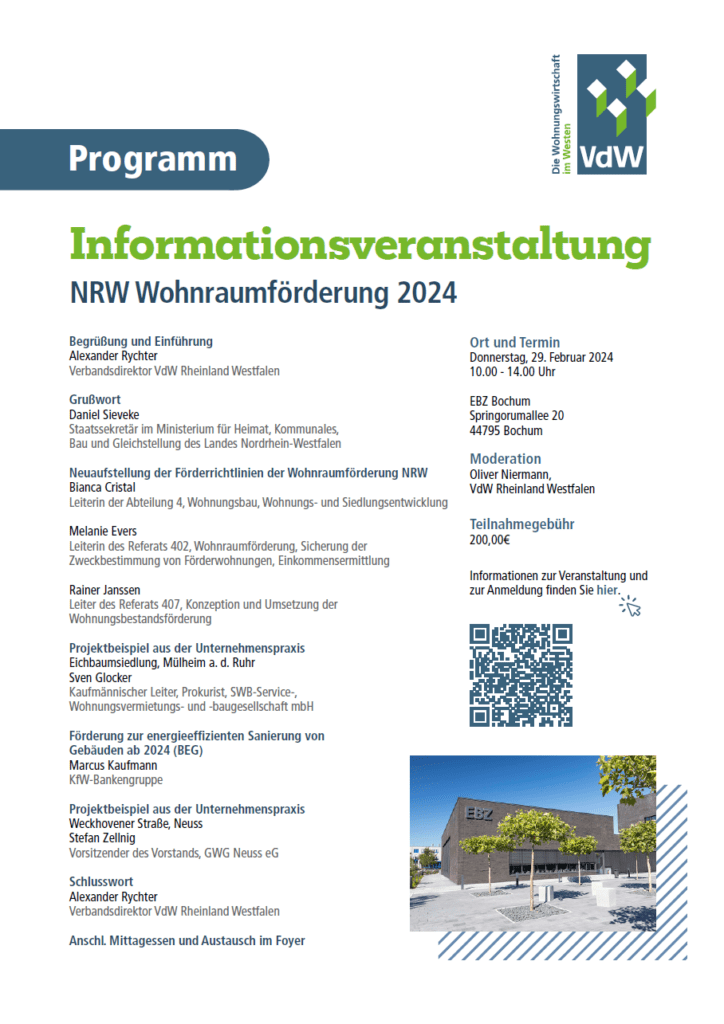 Vorschaubild: Programm NRW-Wohnraumförderung